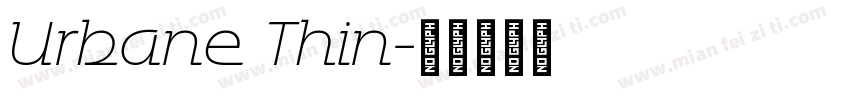 Urbane Thin字体转换
